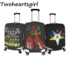 Accessories Twoheartsgirl Order of the Eastern Star OES Suitcase Cover Stretchable Baggage Protector Covers Apply to 18''32'' Inch Suitcase