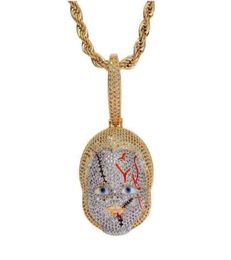 Chucky doll Pendant Necklace hip hop necklace in Gold Jewellery for unisex daily use21910515823147