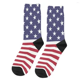 Men's Socks UAS Flag Pattern 3D Print Funny Harajuku Unisex Middle Tube