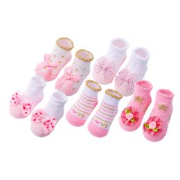 baby socks Infant breathable and odor-proof kids sock boys girlsstriped lace hosiery chilren's cotton blend hosieries