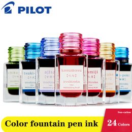 Pens 1 Bottle of PILOT Fountain Pen Ink INK15 Colors Iroshizuku 15ml Noncarbon Ink Smooth and Nonblocking Pen Office Stationery
