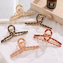 Hair Clips Elegant Gold Colour Hollow Geometric Metal For Women Vintage Headband Hairpins Fashion Accessories