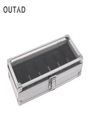 OUTAD Fashion 6 Grid Slots Watches Display Storage Square Box Case Aluminium Watches Boxes Jewellery Decoration Case Gift4008706