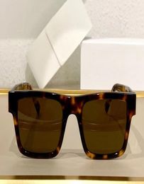 Havana Brown Square Sunglasses 19Ws gafa de sol Men Fashion Sun glasses Shades UV400 Protection Eyewear with box3281200