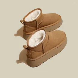 Casual Shoes Wintertime Thickening And Plushing Woman 2024 Anti-slip Simple All-match Cotton-padded Thick Bottom