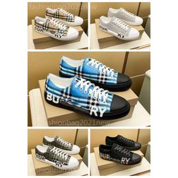 Designer Fashion burrberriness Shoes Luxury plaid Casual Shoes Mens Women Vintage shoes Printed board Sneakers Classic Outdoor Running Shoes