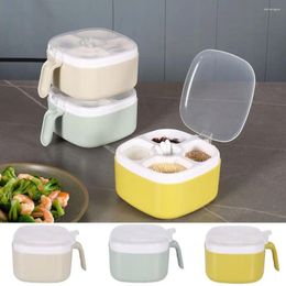 Storage Bottles Multifunctional 4 In 1 Seasoning Box Large Capacity Bottle Durable Press Type Plastic Spice Pots