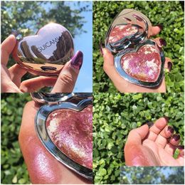 Body Glitter Heart-Shaped Highlighter Palette Shimmer Powder Iluminador Face Bronzer Makeup Highlight Brighten Texture Contour B Cosme Otx6H