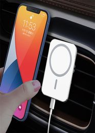 QI Cell Phone Magnet Wireless Chargers Phones Car Holder for Magsafe iPhone 12 Alloy Quality 15W Fast TypeC Magnetic Induction Mo3173364