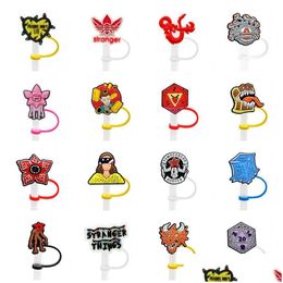 Drinking Sts New Stranger Things St Topper Sile Mould Er Fashion Charms Reusable Splash Proof Dust Plug Decorative 8Mm Party Drop Deli Otnzg