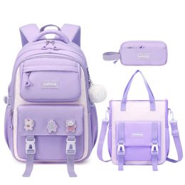 Bags 3pcs Sets Kids Backpack for Girls Gift Large Capacity School Bags Backpack for Elementary Primary School Bookbag Bag Mochilas