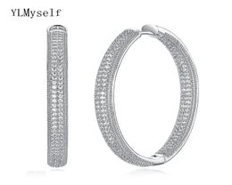 Top Quality 4cm Diameter Large Hoop Earrings White Jewelry Classic Jewellery Fast Women Big Circle Earring T1906253229242