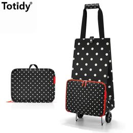 Bags New Folding Shopping Cart Trolley Bag With Wheels Foldable Shopping Bags Grocery Bags Food Organiser Vegetables Bag Grocery Cart