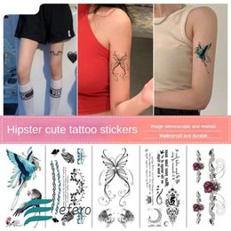 1PCS Angel Halloween Heart Temporary Tattoos for Women Children Realistic Astronaut Skull Fake Tattoo Sticker Body Hand