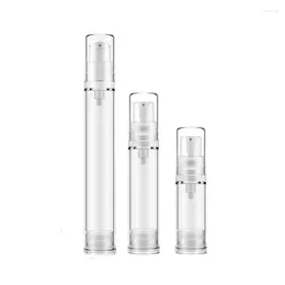 Storage Bottles 5 X 5ML 10ML 15ML Transparent Airless Pump Vacuum Bottle Plastic Travel 1/3oz 1/2OZ Lotion Container