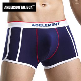 Underpants ANDERSON TALISCA Brand Mens Boxers Underwear Men Boxer Cotton Ropa Interio Short Man Penis Cueca Masculina Size L-3XL KM0305