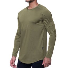 Lu Men Yoga Outfit Sports Long Sleeve T-shirt Mens Sport Style Tight Training Fitness Clothes Elastic Quick Dry Wear Fashionable Clothes T-0254656