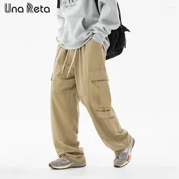 Men's Pants Una Reta 2024 Man Harajuku Hip Hop Cargo Men Sweatpants Fashion Loose Vintage Trousers