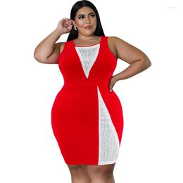 Casual Dresses 2024 FAT WOMEN PLUS BIG SIZE SEXY DRESS RED VESTIDO 5XL