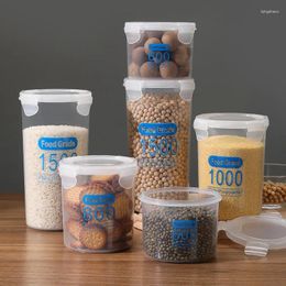 Storage Bottles Sealed Food Box Plastic Cereal Cookie Jar With Lid Large Capacity Moisture-Proof Tank Kitchen Organiser