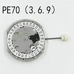 Watch Repair Kits China Shenglong PE7O Movement 3-6-9Small Seconds Multi-Power Quartz Single Calendar WatchMovement