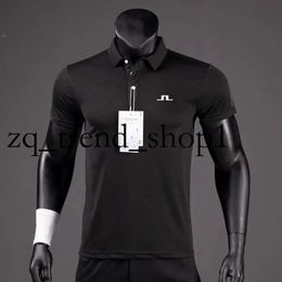 Mens Polos Summer Golf Shirts Men Casual Polo Short Sleeves Breathable Quick Dry J Lindeberg Wear Sports T Shirt 84