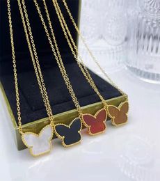 Elegant Necklace Fashion Necklaces Butterfly pendant Gift Wedding for Woman Jewelry Top Quality 18 Color Box need extra cost3631282