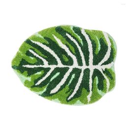 Carpets Floor Mat Carpet 40 60cm Anti-slip Bathroom Bedroom Decorative Green Leaf Imitation Cashmere