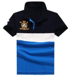 Striped Polo shirt Big Horse Fashion men polo shirts brand Club polos High Quality men cotton clothes BlackBlue7799129