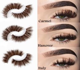 QSTY 3D mink fake lashes whole natural Brown False eyelashes makeup Thick Long Black lashes extension supplies4619753