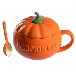 Mugs Pottery Cup Pumpkin Mug Child Dining Table Decor Ceramic Halloween Ceramics Juice