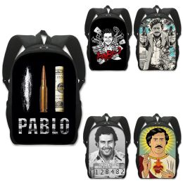 Bags Pablo Escobar Print Backpack for Teenager Boys Girls Children School Bags Hip Hop Rucksack Women Daypack Laptop Backpack bookbag