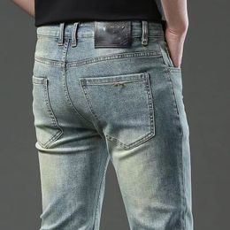 Jeans Brand Men's brand jeans slim jeans Fashion casual street waist slim straight leg pants