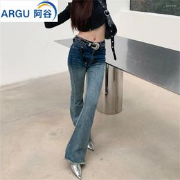 Women's Jeans 2024 Harajuku Y2K High Waist Streetwear Women Baggy Straight Wide Leg Flare Pants Trousers Cargo Ropa De Mujer
