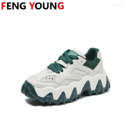 Fitness Shoes 2024 Women Platform Lace Up Old Dad Woman Spring Tenis Female Basket Chunky Sneakers DesignersSports Vulcanised