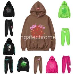 Spider Hoodie Young Thug 555555 Men Women Designer Fog Hoodie High Quality Foam Print Spider Web Graphic Pink Sweater Sweatshirts Y2k Pullovers Size S-XXL 6O9C