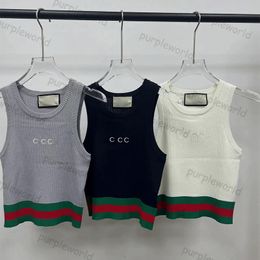 Sports Tanks Letter Knitted Vest Yoga T Shirts Designer Sleeveless Tops Ladies Pullover Crop Tops