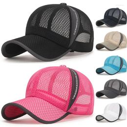 Berets Fashion Men's Mesh Baseball Cap Breathable Summer Caps Dad Hat Outdoor Fishing Hats Bone Gorras Snapback Trucker