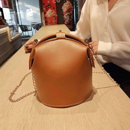 Drawstring Net Red Female Bag 2024 Messenger Wild Ins Fashion Korean Small Solid Colour Shoulder Bucket