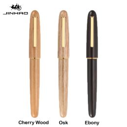 Pens Jinhao 9036 Natural Wood Fountain Pen Handmade Iridium EF/F/M/ Nibs School Office Supplies Business Writing Gift Pens Stationary