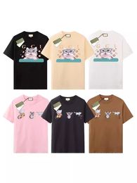 Women's and man T-shirts Guhome G-I short sleeved ancient family T-shirt unisex trendy brand casual loose cotton short sleeved female Cartoon Cat style