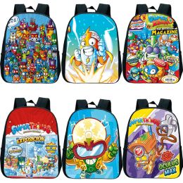 Backpacks New Super Zings Backpacks Kindergarten Schoolbag Child Rucksack Boys Girl Cartoon School Backpack Kids Preschool Satchel 12 inch