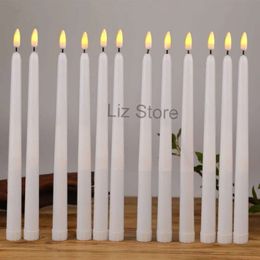 Avsmalnande flamelös flimrande batteri LED -operationed Stick Candle Lamp Hallowmas jul födelsedagsfest dekoration ljus th0628 s