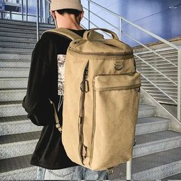 Backpack Large Capacity Rucksack Man Travel Duffle Outdoor Male Luggage Canvas Bucket Shoulder Bags Men Camping