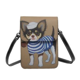 Buckets Sailor Chihuahua Shoulder Bag Pet Kawaii Stylish Leather Travel Mobile Phone Bag Woman Gifts Bags