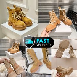 Designer Boots popular Trendy Women Booties Ankle Boot Luxury Soles Womens Party Thick Heel size 35-40 Desert SMFK GAI