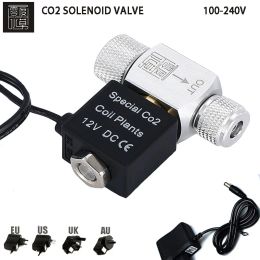 Aquariums Fish tank CO2 solenoid valve Regulator generator control waterproof flame retardant single and double head CO2 solenoid valve