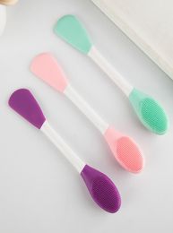 Multifunction Silicone Face Mask Brush Massage Cleaning Beauty Tool Double head DIY Mud Facial Cream Applicator Factory Direct Who8091275