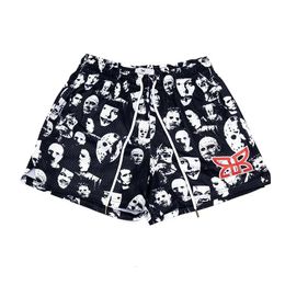 2023 Casual Shorts Men Women Mesh Breathable QuickDrying Summer Classic Printed GYM Basketball Fitness Sports 240416