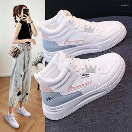 Casual Shoes Women's Sneakers 2024 Fashion White High Top For Women Luxury Lace-Up Running Trainers Tenis De Mujer